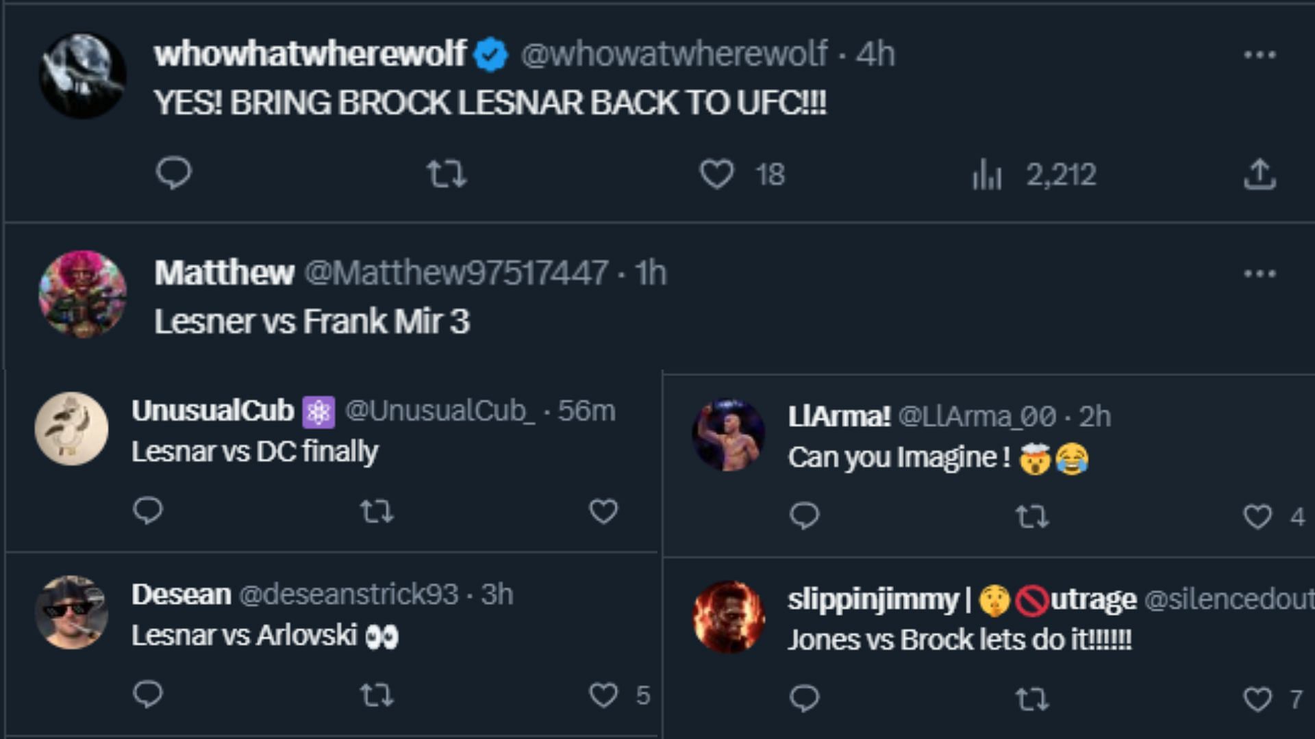 Fans already know what they want from Brock Lesnar